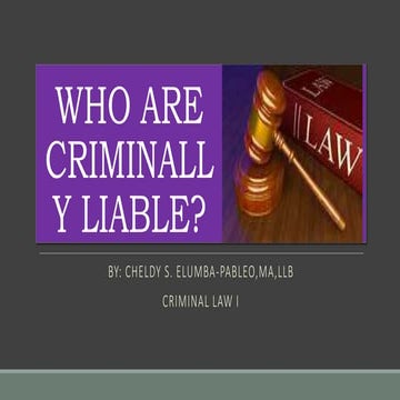Who are criminally liable