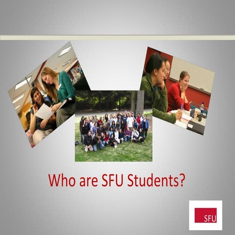 Who are SFU Students Fall 2011 | PPT