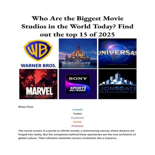 Who Are the Biggest Movie Studios in the World Today.pdf