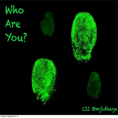 Who Are You 20120922