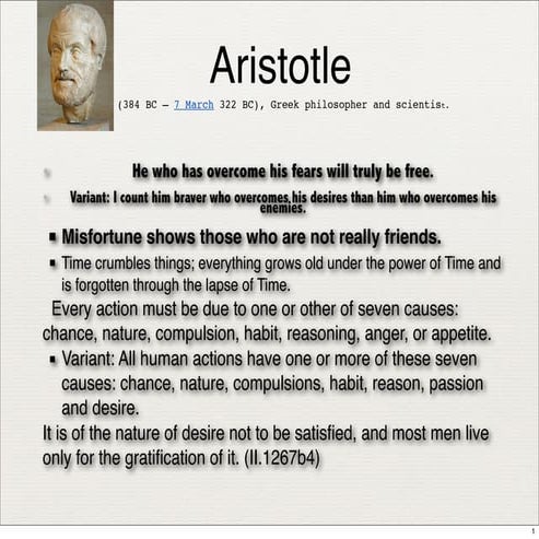 Who aristotle (slide 19