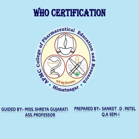 Who certification 112070804014