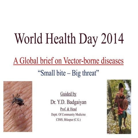 Who day – 2014   a global brief on vector borne diseases.