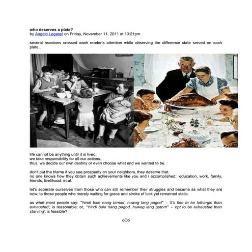 Who deserve's a plate