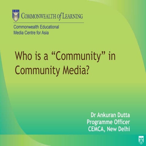 Who is community in community media