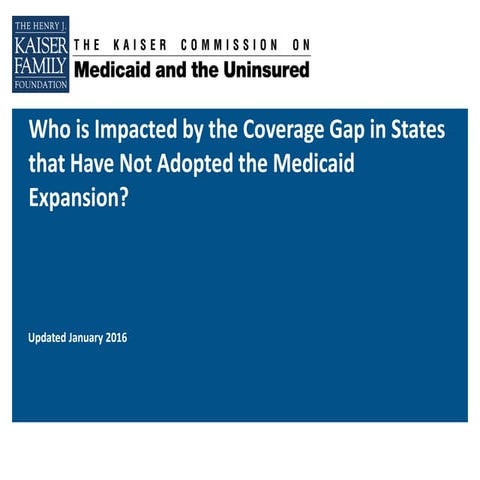 Who is Impacted by the Coverage Gap in States that Have Not Adopted the Medic...