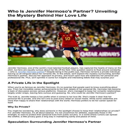 Who Is Jennifer Hermoso's Partner? Unveiling the Mystery Behind Her ...