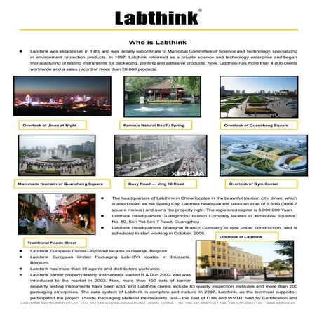 Who is labthink  - latest introduction