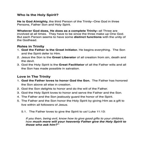 Who is the Holy Spirit?