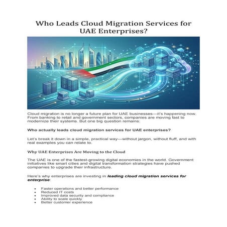 Is Your UAE Business Ready for 2025? Why Cloud Migration is Non ...