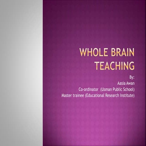 Whole brain teaching
