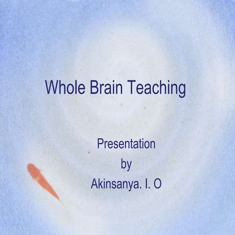 Whole brain teaching