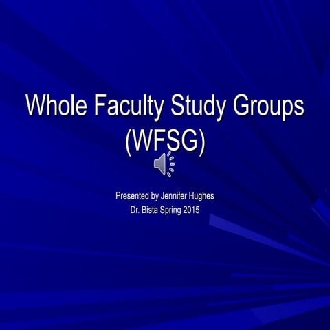 Whole faculty study groups - spring sem 2015