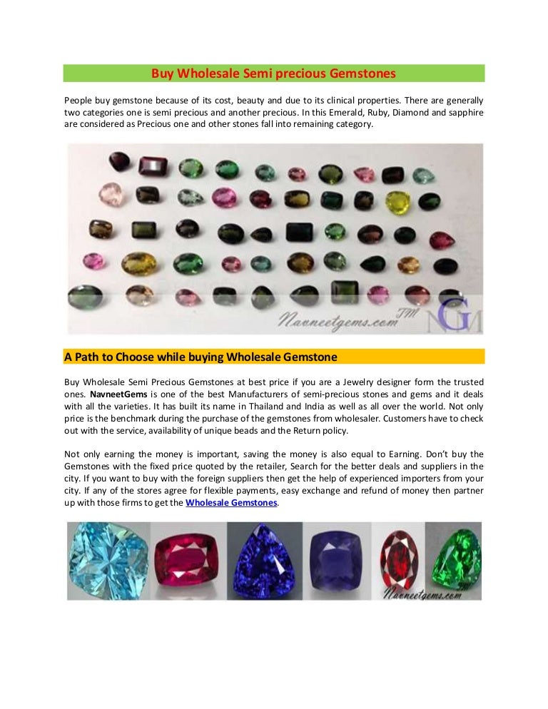 Buy Wholesale Semi precious Gemstones