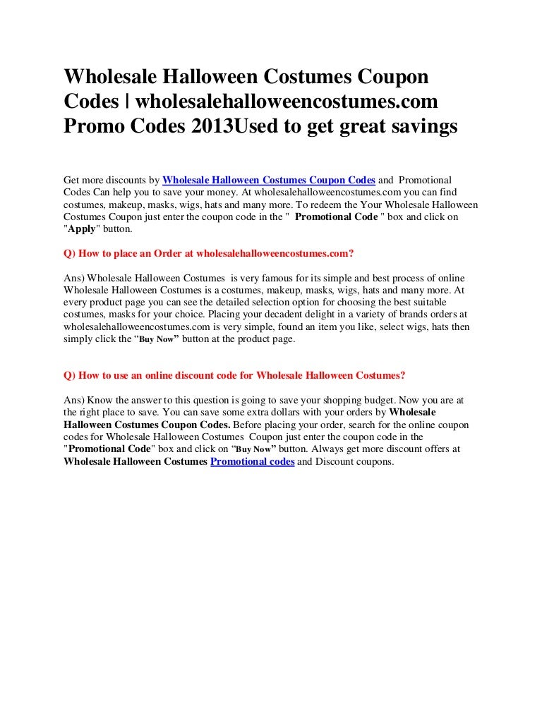 wholesale halloween costumes