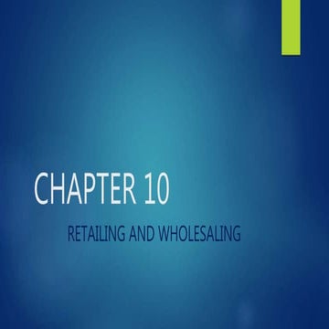 Wholesaling and retailing (marketing)