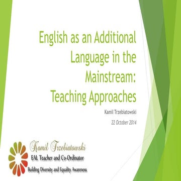 Whole School EAL Training: Graphic Organizers and Collaborative Learning (Oct...