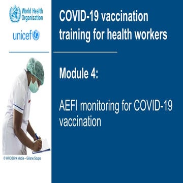 AEFI monitoring for COVID-19 vaccination