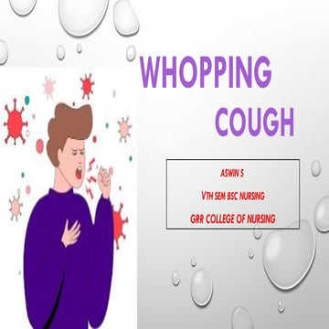 whooping cough community health nursing. | PPTX