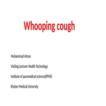 Comprehensive Overview of Whooping Cough: Causes, Symptoms, and ...