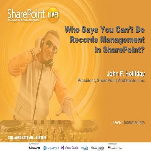 Who says you can't do records management in SharePoint?