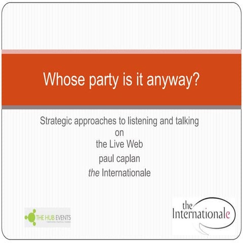 Whose party is it anyway?