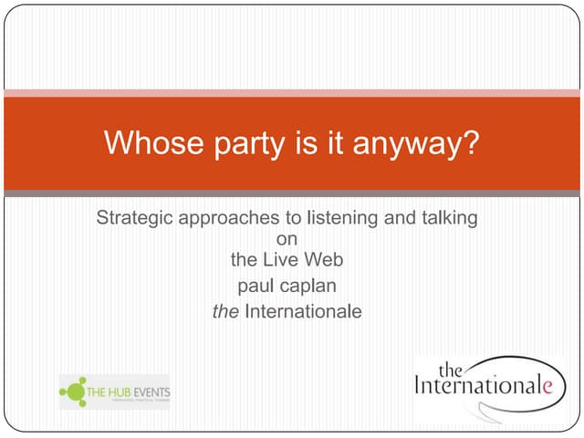 Whose party is it anyway?
