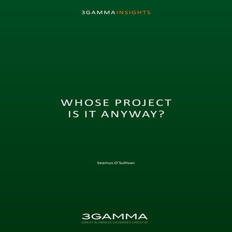Whose project is it anyway?