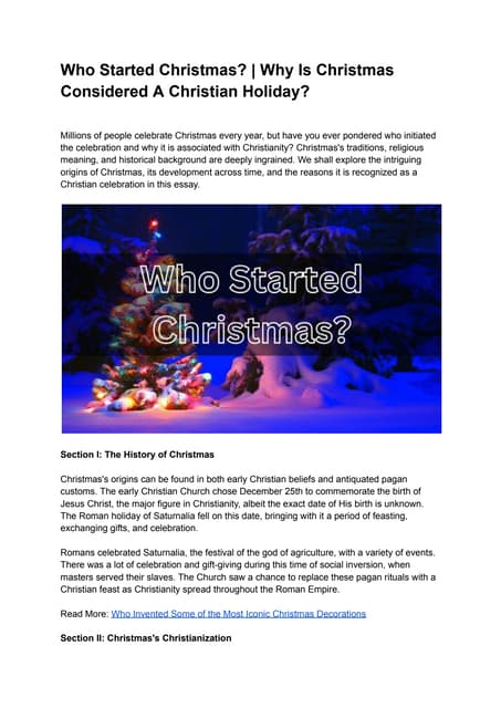 History of christmas day pdf