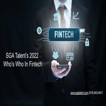 SGA Talent's Who’s Who in Fintech 2022