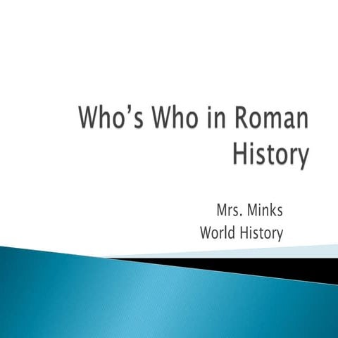 Who’s who in roman history