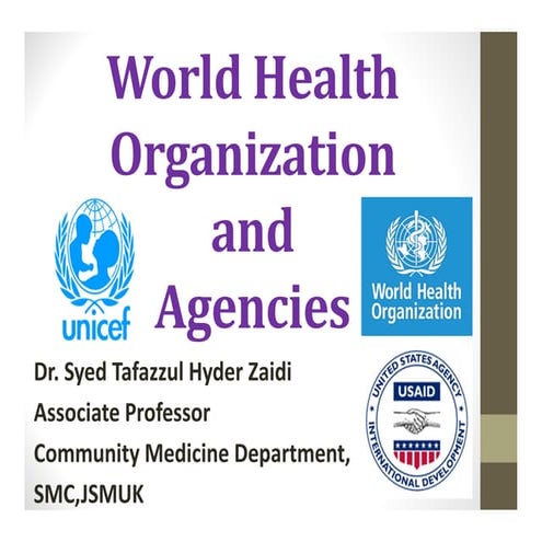 world health organization /united nations emergency child fund | PDF