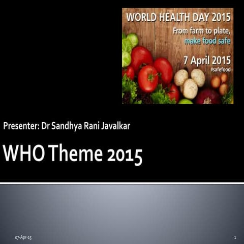 World Health Day theme 2015- food safety