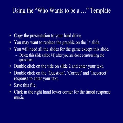 Who Wants To Be A...template