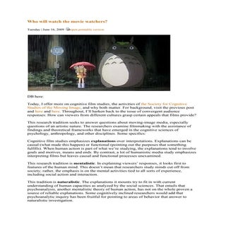 Who will watch the movie watchers?