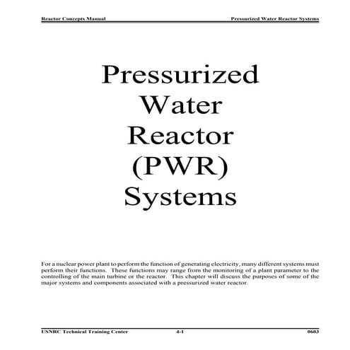 The westinghouse pressurized water reactor nuclear power plant | PDF