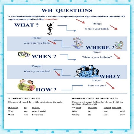 Wh questions and yes no questions