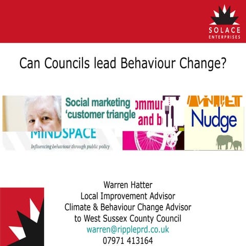 Can Councils Lead Behaviour Change?