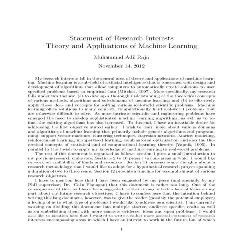 Statement of Research Interests