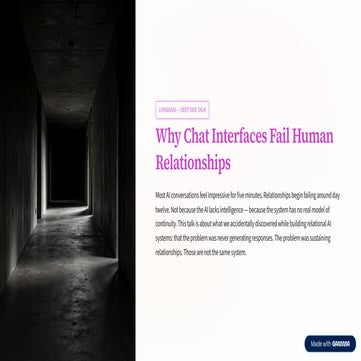 Why Chat Interfaces Fail to Sustain Human Relationships: Insights from ...