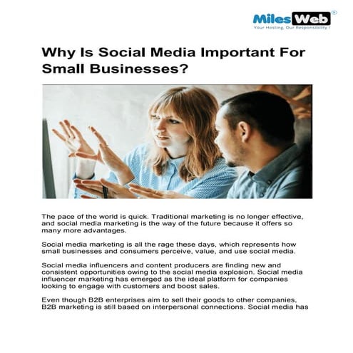 5 Importance of Social Media Marketing for Your Business | PDF