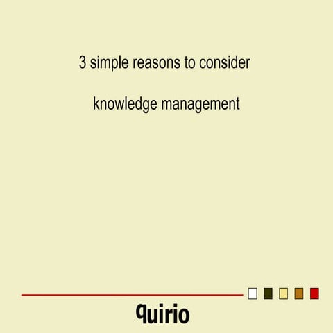 Reasons for knowledge management | PPT