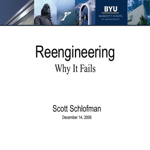 Why Reengineering Fails Scott Schlofman