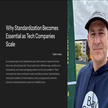 Why Standardization Becomes Essential as Tech Companies Scale | PDF