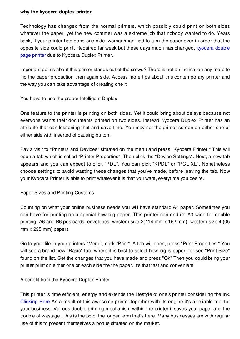 kyocera duplex