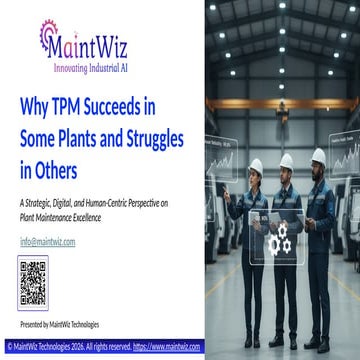 Why TPM Succeeds in Some Plants and Struggles in Others | MaintWiz | PPTX