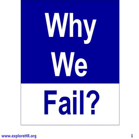 Why We Fail