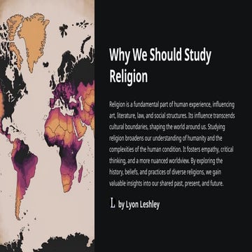 Why We Should Study Religion/power point presentation