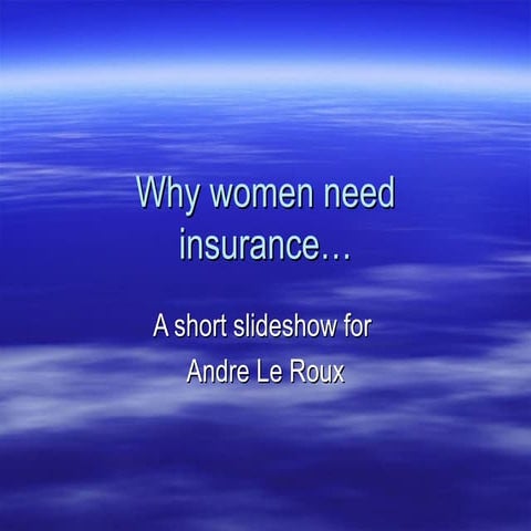Why women need insurance