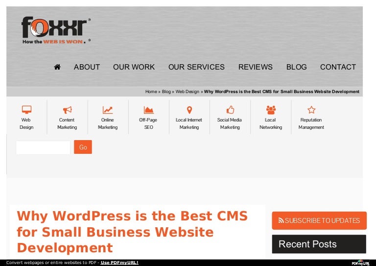 why wordpress is the best cms for small business website